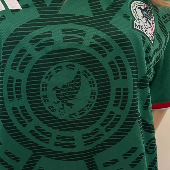 adidas Men's Green Soccer Polo with Red and White Trim - Picture 9 of 16